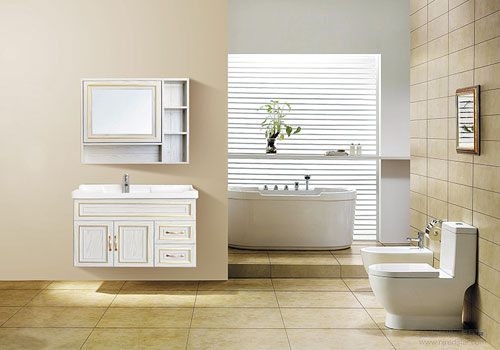 簡歐式衛(wèi)浴間全鋁家居浴室柜圖片